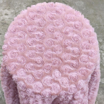 1/2/3 meetrit K&uuml;&uuml;liku sametroosiga tikitud Palus kangas PV Velvet 3D Rose Paks kunstkarusnahast kangas DIY talvemantli r&otilde;ivaste jaoks 1M