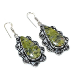 Natural Dragon Blood Gemstone 925 Sterling Silver Jewelry Earring 2.25 o9o70
