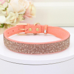 Bling Rhinestone koera kaelarihm Pehme seemisnahast kassi kutsika kaelarihmad kaelakee v&auml;ikestele keskmistele koertele kassidele chihuahua Yorkshire'i roosa must
