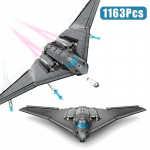 USA H-20 Stealth Strateegiline Pommitaja H&auml;vituslennuk Mudel Ehitusklotsid Tehniline Seersant Lahinglennuk MOC Klotsid M&auml;nguasjad Kingitus
