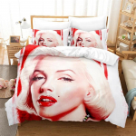 3D Marilyn Monroe Kogu Hooaja Tekikott Voodipesu Tekikomplektid Pehme Tepitud Kate ja Padjap&uuml;&uuml;rid &Uuml;hekohaline/Kahekohaline/Queen/King 135x200cm 2pcs