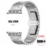 Luksuslik titaanist rihm Apple Watch Series 10 46mm 42mm jaoks, metallist &auml;ri k&auml;ev&otilde;ru iWatch Ultra1/2 49mm 45mm 44mm 38mm 40mm 41mm jaoks, kellarihm SE Series10 46mm h&otilde;be