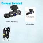 1440P HD WiFi armatuurkaamera auto DVR kaamera videosalvestile must kast Auto Night Vision WDR h&auml;&auml;ljuhtimine juhtmevaba 24h parkimisrežiim Dual Lens without Wifi