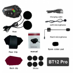 Mootorrattakiiver Bluetooth-peakomplekt, 5.3 EDR juhtmevabad k&otilde;rvaklapid, 2000 mAh aku, IP6 veekindel, m&uuml;rasummutus, h&auml;&auml;ljuhtimine