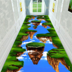 WTEMPO 3D Taim Esik Pikk Vaip Pastoraalne Vaibad Koridor P&otilde;randamatt Pehme Vahek&auml;igu trepid Libisemisvastane W80*H300CM