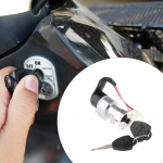 Akukarbi turvalukk sisse l&uuml;litatud v&otilde;tmega l&uuml;liti 2-juhtmeline varuosa elektris&otilde;iduki mootorratas 4mm to 12mm