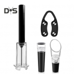 Air Pump veiniavaja komplekt Easy Air Survekorgi eemaldaja pudeliavaja komplekt Lihtne korgi eemaldamise t&ouml;&ouml;riist veinis&otilde;pradele must