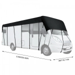 Haagise kate 210D Oxfordi riie RV kate 21X10 jalga Veekindel RV talvekate Tolmukindel Haagise katusekatted Karavani katusekate must