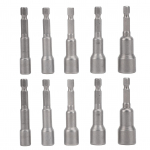 2 komplekti magnetilise kuuskantpesa komplekt, 1/4 tolli vars 65 mm kruvimutrikeeraja seadja puur, 1/4 tolli 5/16 tolli 3/8 tolli