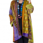 Naiste taskutega mantel V&auml;rvilise tr&uuml;kiga kardigan pikkade varrukatega Retro etnilises stiilis keskmise pikkusega avar kevadine s&uuml;gisjope XL kollane