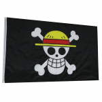 Kvaliteetsed 90 x 150 cm t&auml;ppiskaubad &uuml;hes t&uuml;kis Luffy pealuu lipp &auml;rikingitusteks