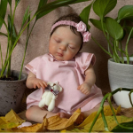 10-tolline Mini Reborn Baby Doll Luna Pehmest riidest kehasimulatsioon Regeneration Doll Children Kaaslane m&auml;nguasi Palm Doll Lapse s&uuml;nnip&auml;eva ilus j&otilde;ulukink 25cm