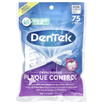 DenTek, Cross Flosser Plaque Care, Mouthwash Blast, 75 Count gray