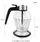 P&otilde;hjamaade majapidamis klaasist teemant &otilde;lipott suletud lekkekindel alus sojakaste &auml;&auml;dika pudel mee hoiun&otilde;u k&ouml;&ouml;gitarbed 200ml