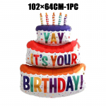 Suured s&uuml;nnip&auml;evakoogi &otilde;hupallid Multifilmi karu koogi numbriga fooliumist &otilde;hupall beebi&otilde;htu jaoks s&uuml;nnip&auml;evapeo kaunistuseks laste m&auml;nguasi 102x64cm