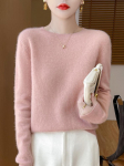 Naiste 100% puhtast villast avara kootud pullover kampsun s&uuml;giseks/talveks round neck, XXL