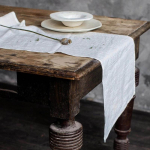 Prantsuse linane 100% kivipesuga laudlina Custom luksuslik puuv&auml;rviline teelaua jooksulapp L&auml;&auml;ne s&ouml;&ouml;gilaua kaunistustarvikud 40x140cm valge