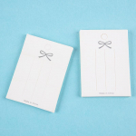 Valgest paberist kaart Juuste aksessuaarid Kaart isetehtud k&auml;sitsi valmistatud juukseklambrid juuksepaelad ehted pakend Hinnasildi kaart