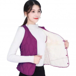 Talvine naiste kihiline vest mantel &otilde;huke polsterdatud n&ouml;&ouml;biga V kaelus, varrukateta &uuml;hev&auml;rviline tuulekindel soojuse hoidmine &otilde;ues alla C M hall