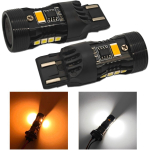 2 szt W21/5W LED żar&oacute;wka 7443 12V bez błędu, dwa kolory, EU-USA Off-Road