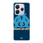 Coque Xiaomi Redmi Note 14 5G logo om olympique de marseille bleu Fond Maniacase