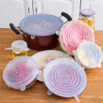 Ourine 6pcs - Set Silicone Couvercles Couvercles Alimentaires | Ensemble de couvercles Extensibles Multicolores | Couvercles r A191
