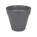 ELHO Pot de fleurs Rond Loft Urban - &Oslash; 38,5 x H 35,3cm - Gris anthracite - Avec roues hall