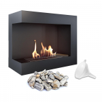 Wall mounted Bio-fireplace DELTA 600 T&Uuml;V left-sided set mix