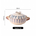 K&otilde;rge temperatuurikindel keraamiline pajapott lahtise leegi ja gaasipliidi jaoks