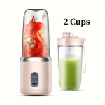 2-&uuml;hes kaasaskantav miniblender ja multifunktsionaalne mahlapress &ndash; USB-laadimine, kergesti puhastatav, majapidamises h&auml;davajalik, sisaldab 6 tera ja topelttassi