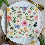 20tk/pakend 33*33cm 2-kihiline lillemustriga peosalvr&auml;tik