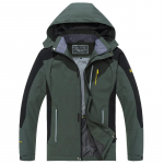 Meeste veekindel matkajakk Suur suurus Tuulekindel tuulejope Matka-kalastusjakk Mehed V&auml;litingimustes XL armee roheline v&auml;rv