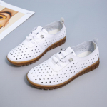 Ehtsast nahast suvised jalavarjud Naiste vabaajajalatsid Mokassiinid Pehme terava ninaga naistejalatsid Naiste jalatsid Valged 35