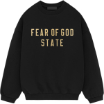 Fear of God Essentials Fliisist &Uuml;mmarguse Kaelusega Must Meeste Top 192BT246260F M black