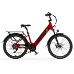 LANKELEISI ES500 500W Mootor 48V14.5AH Aku Trekking City Elektrijalgratas 48V 500W 14.5Ah punane