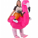 Flamingo t&auml;ispuhutav kost&uuml;&uuml;m, t&auml;iskasvanutele 150-190cm roosa punane v&auml;rv