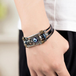 Lucky Eye Turkish Evil Eye k&auml;ev&otilde;rud Punk mitmekihilisest nahast k&auml;sitsi valmistatud k&auml;ev&otilde;ru