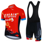 2025 Jalgrattas&otilde;idu Jersey Komplekt Team Bahrain Victorious Valge Suvine Jalgrattariietus Meeste Komplekt Maanteeratta S&auml;rk &Uuml;likond Jalgratta Traksikud 4XL