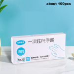 100 tk Lateksivabad kindad Pe &Uuml;hekordsed kindad L&auml;bipaistvad libisemiskindlad Happelised T&ouml;&ouml;ohutus Toidukvaliteediga majapidamises kasutatavad puhastuskindad valge