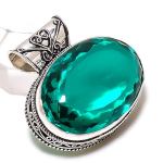 Indicolite Tourmaline Handmade 925 Sterling Silver Jewelry Pendant 1.50 m7j99
