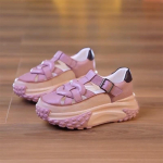 Pehme nahast isa kingad naiste 2025 suvi uus retro &otilde;&otilde;nes mitmek&uuml;lgne vabaaja spordi naiste kingad platvorm muffin lahedad &uuml;ksikud kingad 35 lavendel