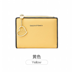 Naiste v&auml;ike rahakott kahekordselt kokkupandav &uuml;li&otilde;huke nullrahakott lukuga ID-kott kontrastv&auml;rvi armastuse ripatsiga l&uuml;hike kaarditasku