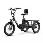 ONESPORT OT30 Pro T&auml;iskasvanute Elektriline Kolmerattaline Rattas 500W 48V18AH Elektriline Kaubakolmerattaline Rattas 20-tollised Maastikurehvid E-kolmerattaline Rattas Linna E-kaubakolmerattaline Rattas must