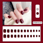 24 t&uuml;kki L&uuml;hikesed kunstk&uuml;&uuml;ned, peale surutavad k&uuml;&uuml;ned Glitter manik&uuml;&uuml;r k&uuml;&uuml;neplaastrid 10ml One Size