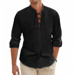 Meeste vintage puuvillast linane paeltega s&auml;rk vabaaja pikkade varrukatega Henley kraega topid &uuml;hev&auml;rvilised hingavad trendikad t&auml;navariided XXXL valge