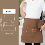 Canvas Apron with Pockets, Ideal for Coffee Bars, Restaurants, and Multi-Purpose Use, Available in Multiple Colors, Multipurpose Apron|Pocketed Apron 1pc