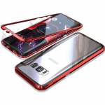 Coque - PHONILLICO - Samsung Galaxy S8 - Protection M&eacute;tal - Rouge - Magn&eacute;tique 2 Parties