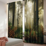 2 tk Metsakardin M&uuml;stiline Tume Udune Atmosf&auml;&auml;r S&uuml;gaval Metsas Metsamaa Keegi Vaikus Elutoa Magamistoa S&ouml;&ouml;gitoa jaoks 29x65in(75x166cm)