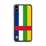 Coque iPhone &ndash; mitmev&auml;rviline &ndash; Drapeau R&eacute;publique Centrafricaine &ndash; Souple &ndash; TPU &ndash; vertikaalne