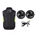 Ventilaatoriga vest reguleeritava tuulekiirusega V&otilde;imas topeltventilaatoriga jahutus Ergonoomiline disain Suvise kuumuse leevendus Jahutusvest 2XL